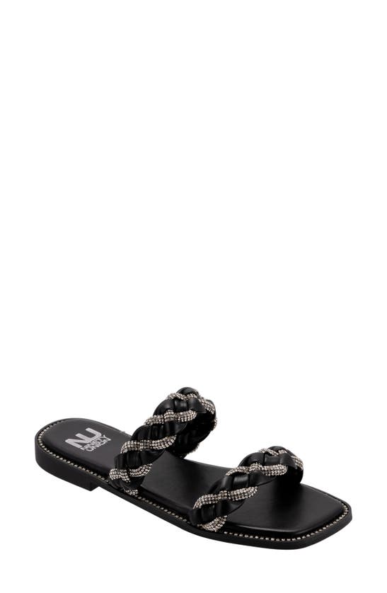 Lady Couture Sunny Embellished Slide Sandal In Black