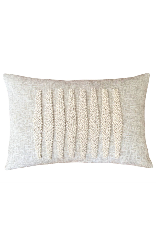 Cotton Tree Punch Needle Pillow In Natural