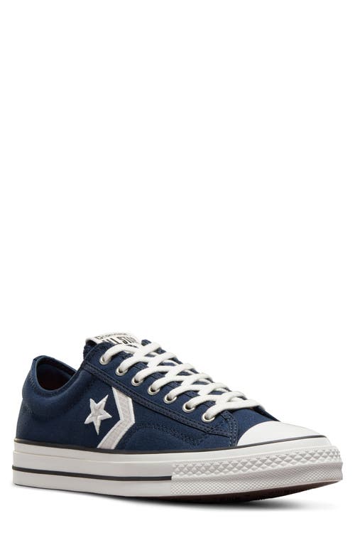 Converse Star Player 76 Hi Sneakers In Navy-blue In White
