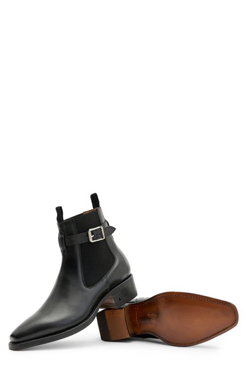 John Varvatos Men's Walker Python Embossed Buckle Chelsea Boots In Black