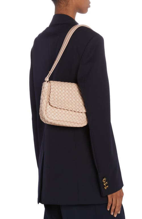 Bottega Veneta Mini Cobble Padded Intrecciato Leather Shoulder Bag In Lotus/gold