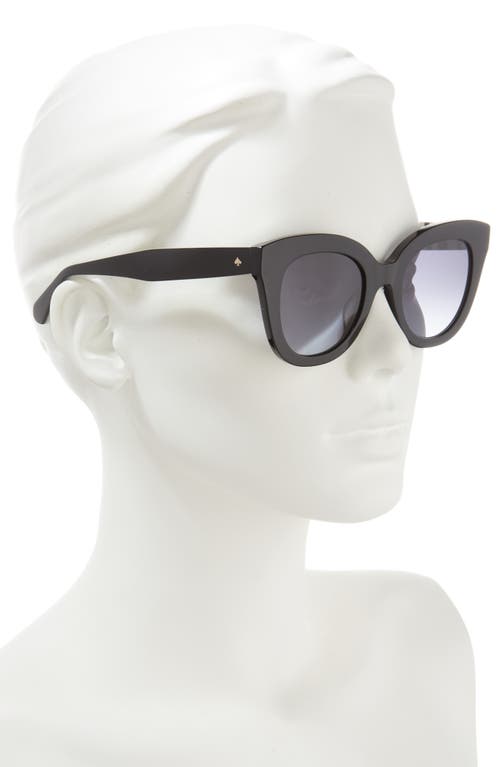 Kate Spade New York Belah 50mm Gradient Round Sunglasses In Black Pattern White/grey