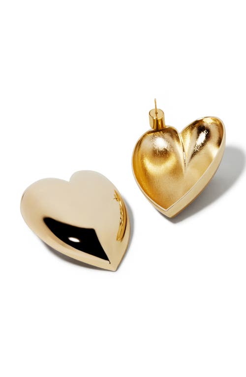 Jennifer Fisher Puffy Heart Drop Earrings In Gold