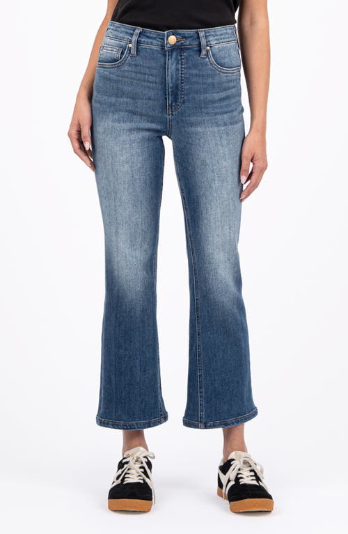 KUT from the Kloth Kelsey Fab Ab High Waist Ankle Kick Flare Jeans in Miracles 