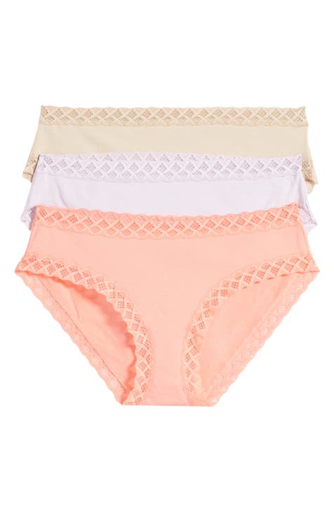 Orange Lace Plus Size French Knickers, Sexy Gift Idea for Her