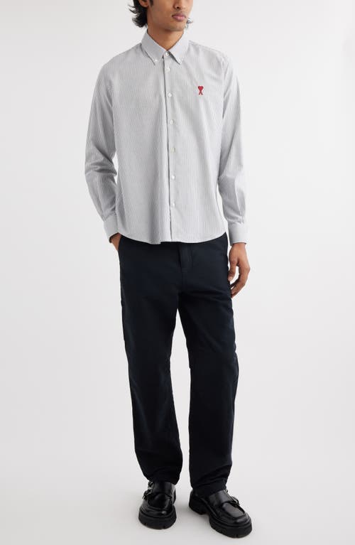 Ami Alexandre Mattiussi Ami Paris Shirt In Black/natural White/039