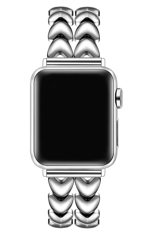 Shop The Posh Tech Crush Hearts Apple Watch® Bracelet Watchband In Silver