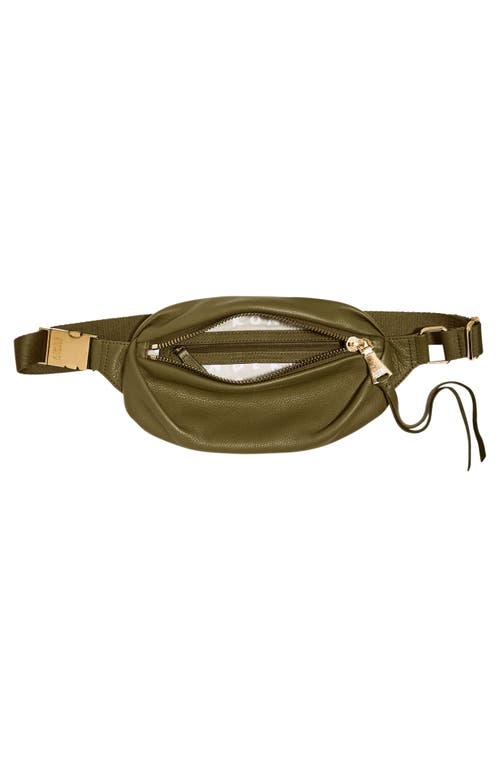 Shop Aimee Kestenberg Milan Leather Belt Bag In Kelp