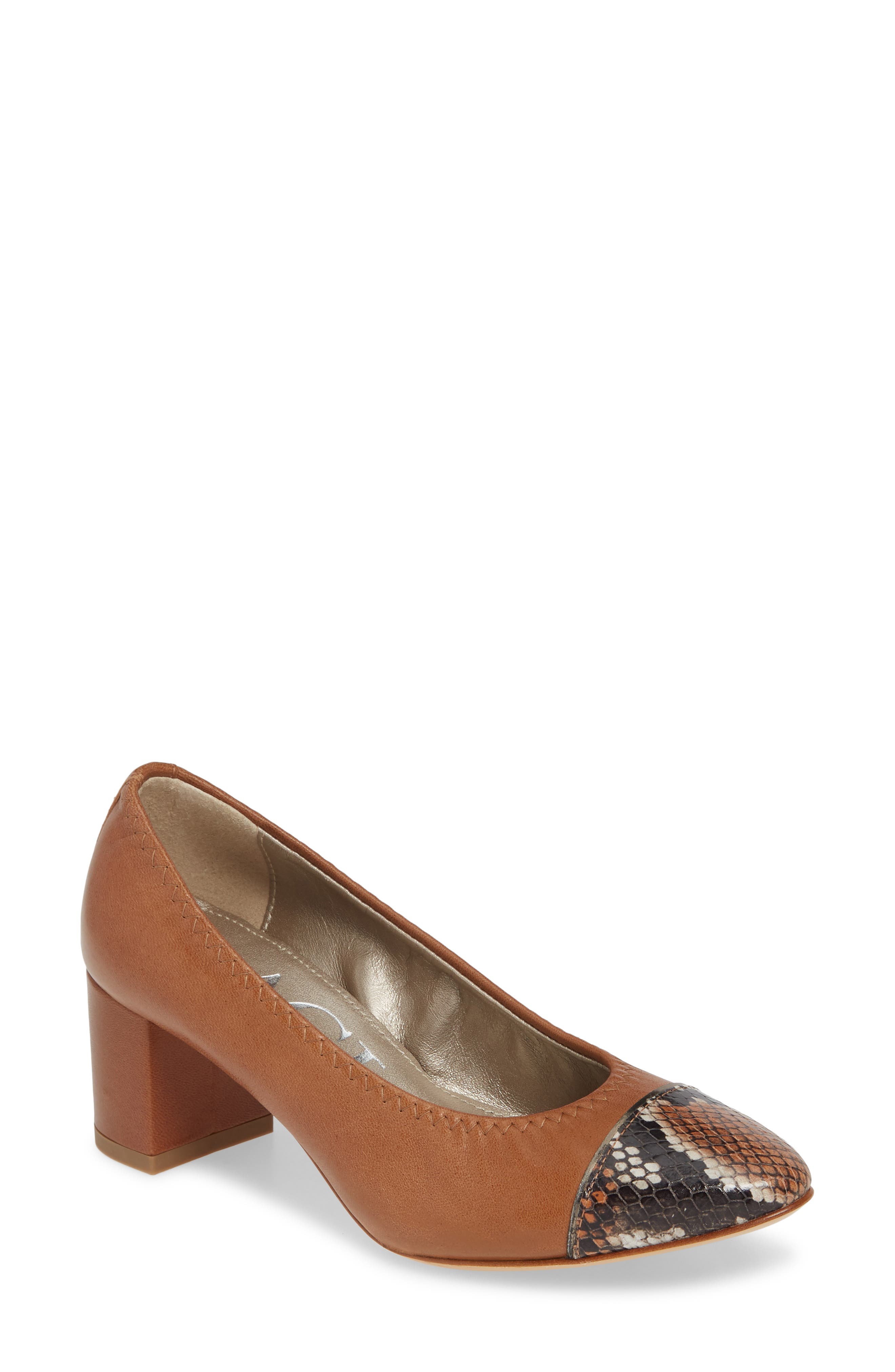 Agl Cap Toe Pump - Brown