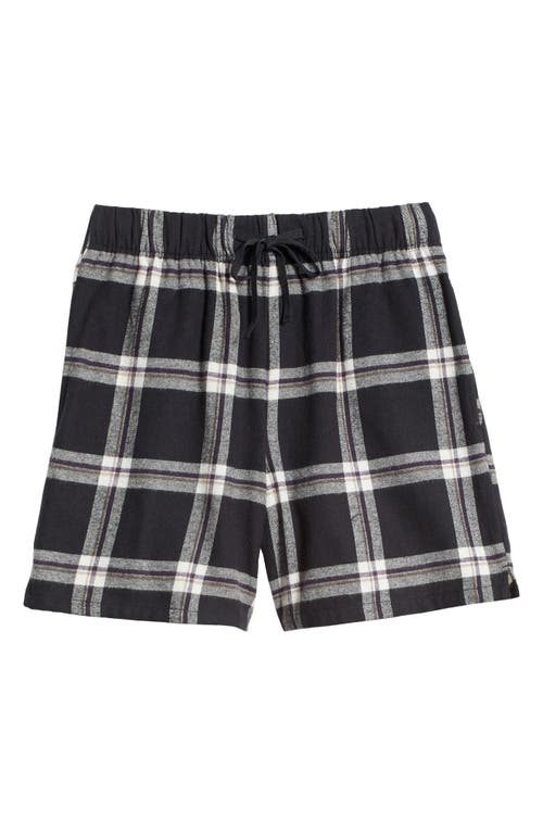 Shop Nordstrom Flannel Sleep Shorts In Black Scotty Plaid