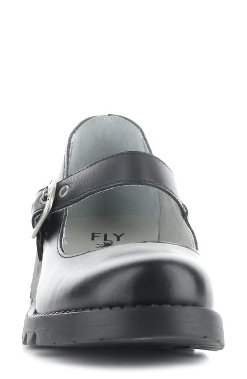 Shop Fly London Samp Mary Jane Loafer In Black Rug