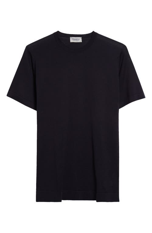 John Smedley Lorca Crewneck T-shirt In Navy