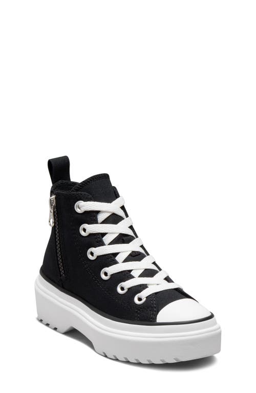 Converse Kids' Chuck Taylor All Star Lugged High Top Sneaker in Black/Black/White at Nordstrom, Size 11 M