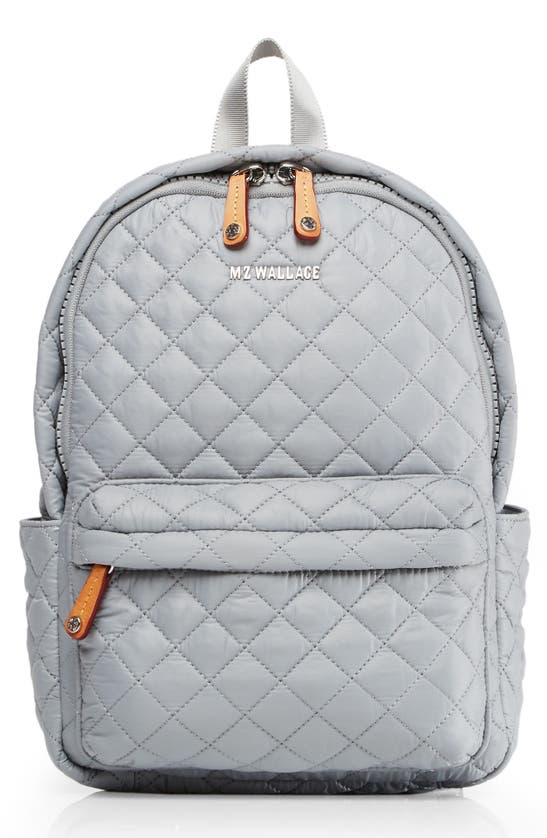 Mz Wallace Small Metro Backpack - Metallic In Dove Grey
