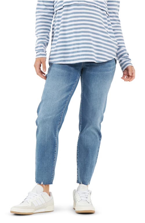 Ripe Maternity Jamie Raw Edge Under The Bump Maternity Jeans In Vintage Wash