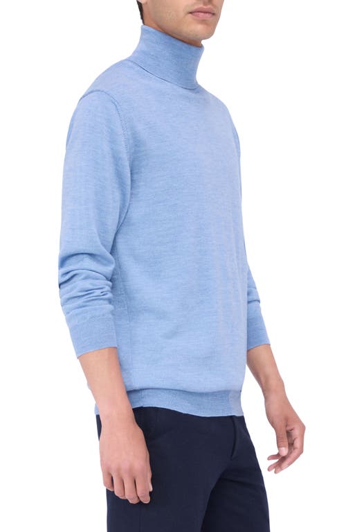 Shop Bugatchi Sawyer Merino Wool Turtleneck Sweater In Air Blue