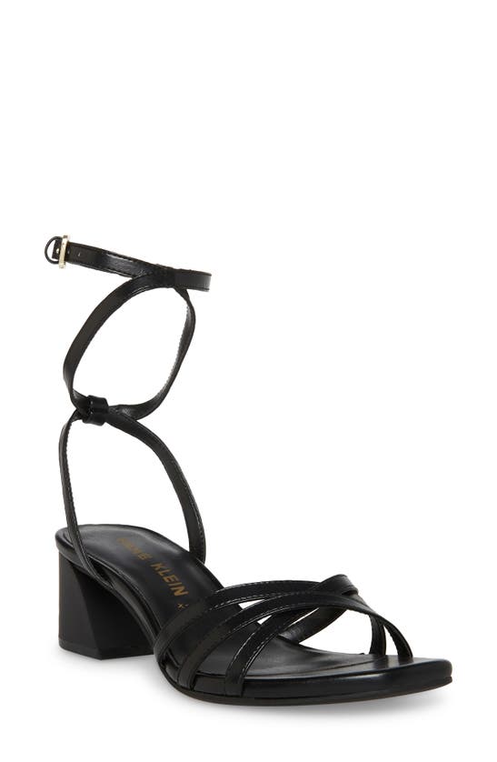 Anne Klein Mellie Ankle Strap Sandal In Black