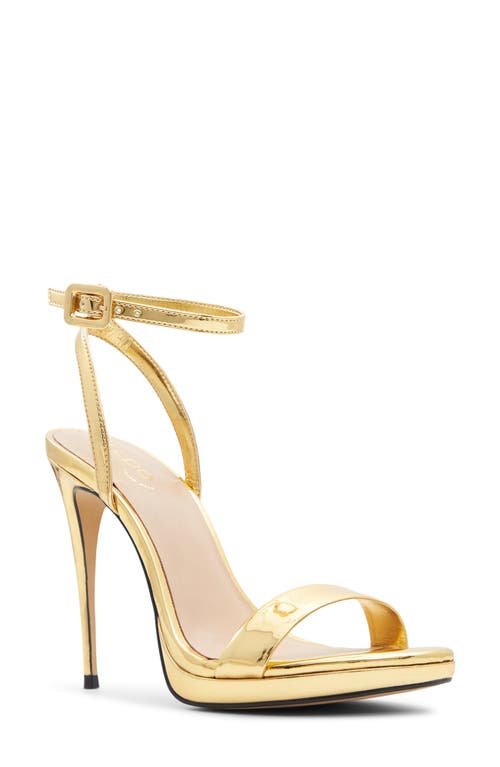 Aldo Kat Stiletto Sandal In Gold