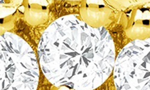 Shop Ron Hami 14k Yellow Gold Baguette Diamond Stud Earrings In Gold/diamond