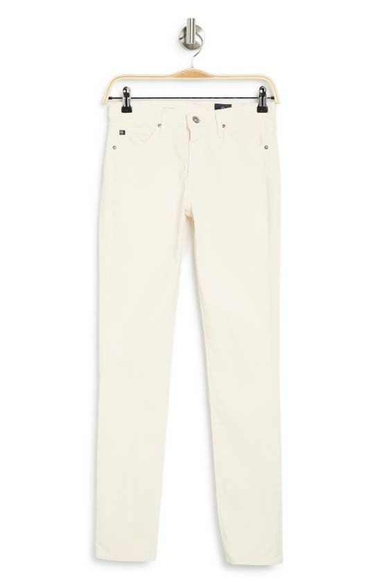 Ag 'prima' Corduroy Skinny Pants In Powder White