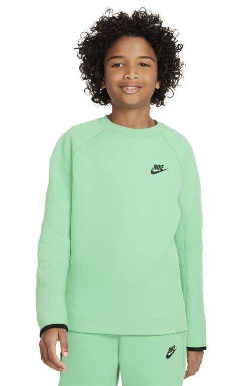 Nike Kids' Tech Fleece Crewneck Sweatshirt In Green