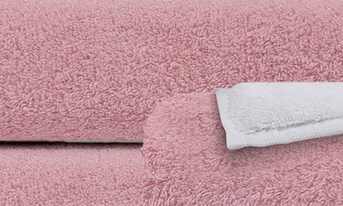 Brooks Brothers Double Face 8-piece Turkish Cotton Hand Towels In White/blush
