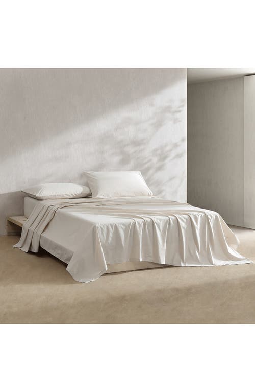 Shop Calvin Klein Washed 200 Thread Count Percale Sheet Set In Beige/tan