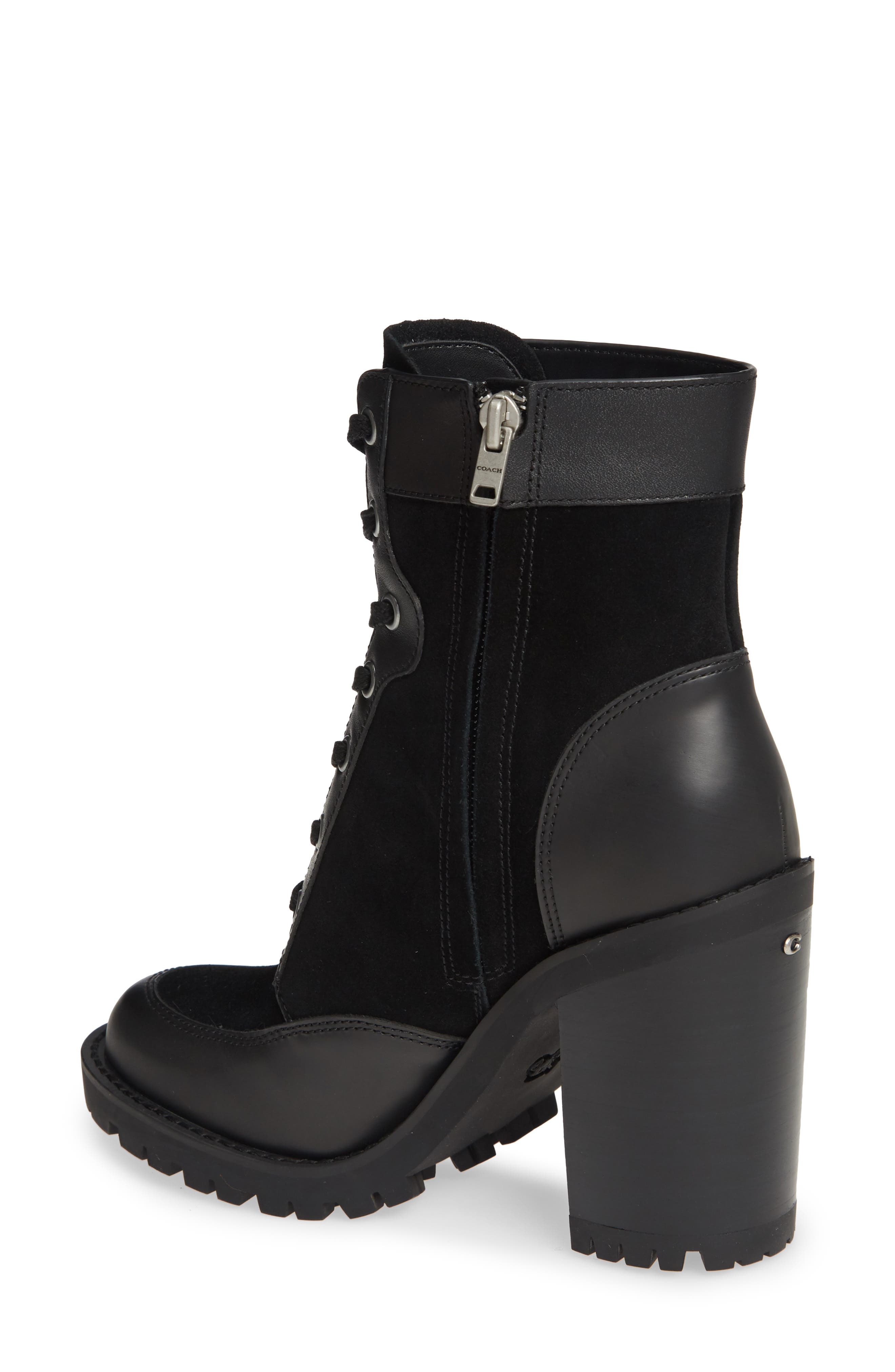 coach hedy lace up boots