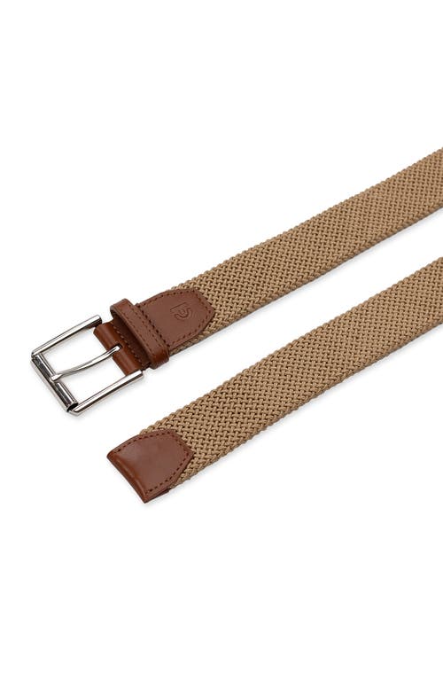 Shop Cole Haan Tubular Stretch Web Belt In Khaki