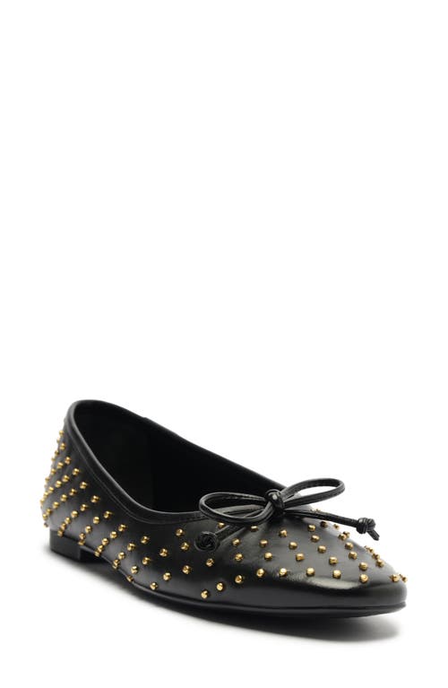 Shop Schutz Arissa Square Toe Ballet Flat In Black W Studs