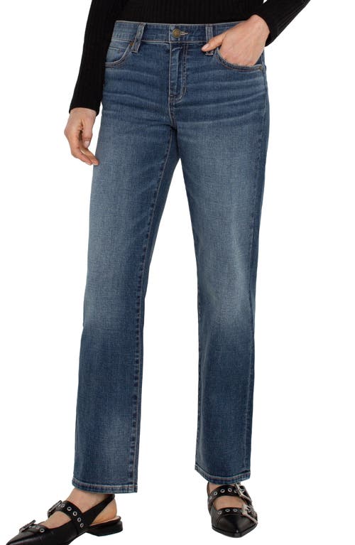 Shop Liverpool Kennedy Mid Rise Straight Leg Jeans In Morgan City