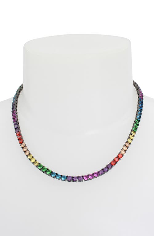 Shop Kurt Geiger London Tennis Necklace In Multi