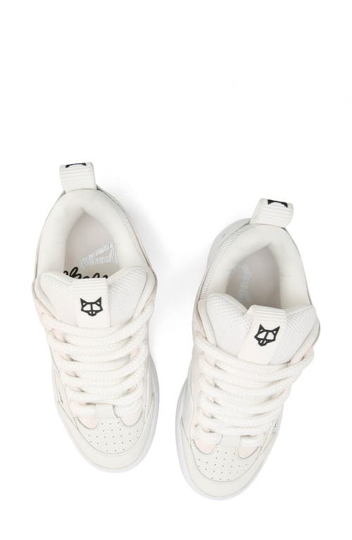 Shop Naked Wolfe Area Genysis Sneaker In White Leather/mesh/suede