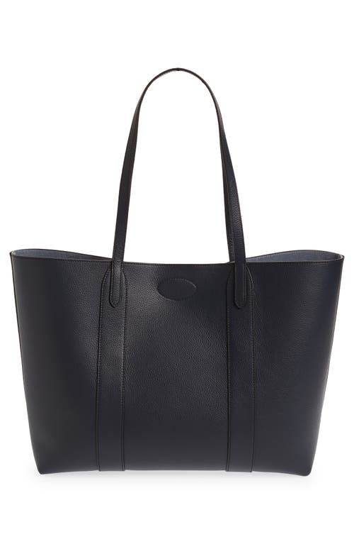 Shop Mulberry Bayswater Leather Tote In Night Sky-poplin Blue