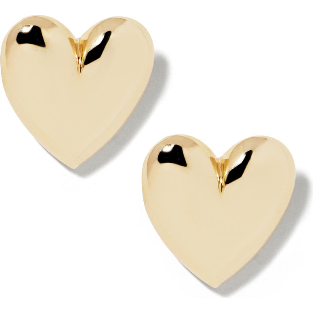 Jennifer Fisher Small Puffy Heart Stud Earrings In Gold