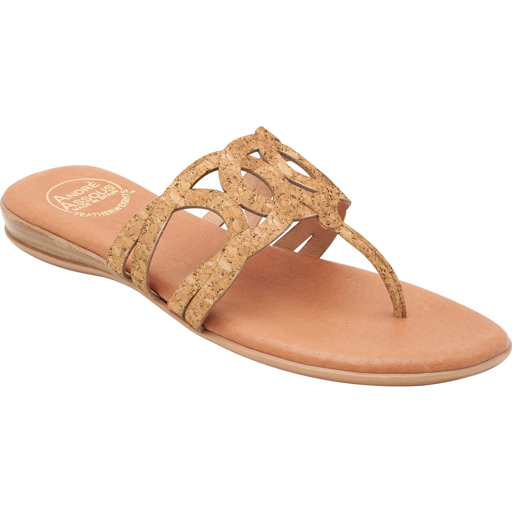 Andre Assous Nature Womens Slip On Padded Insole Flip-flops In Natural