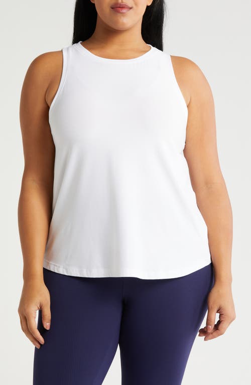 Shop Beyond Yoga Featherweight Rebalance Tank In Cloud White