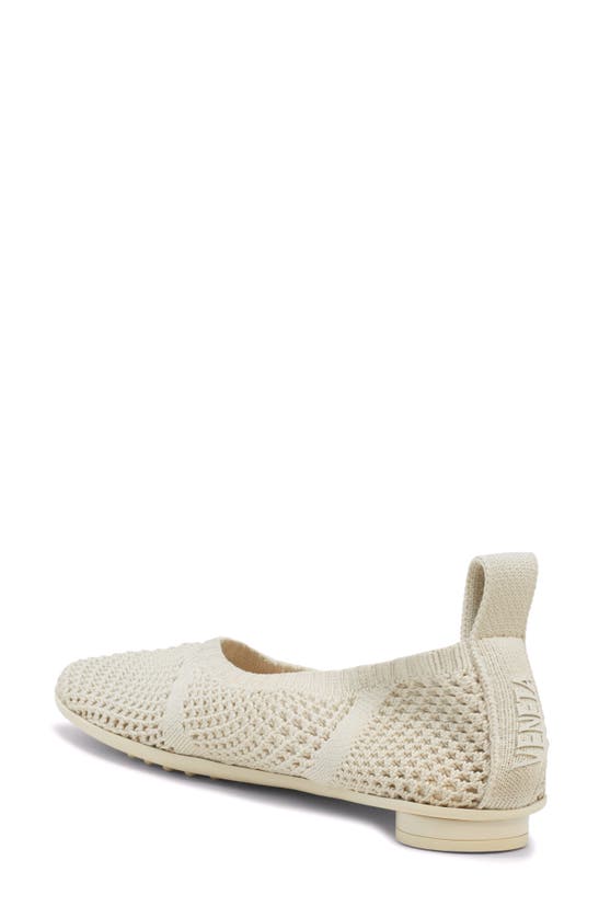 Shop Bottega Veneta Atomic Mesh Ballerina Flat In Sea Salt