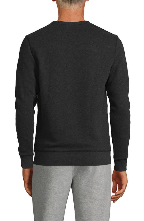 Shop Lands' End Long Sleeve Serious Sweats Crewneck Sweatshirt In Dark Charcoal Heather