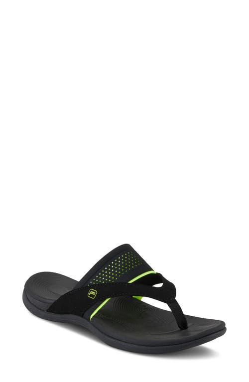 Flexus By Spring Step Portofino Mesh Flip Flop In Black