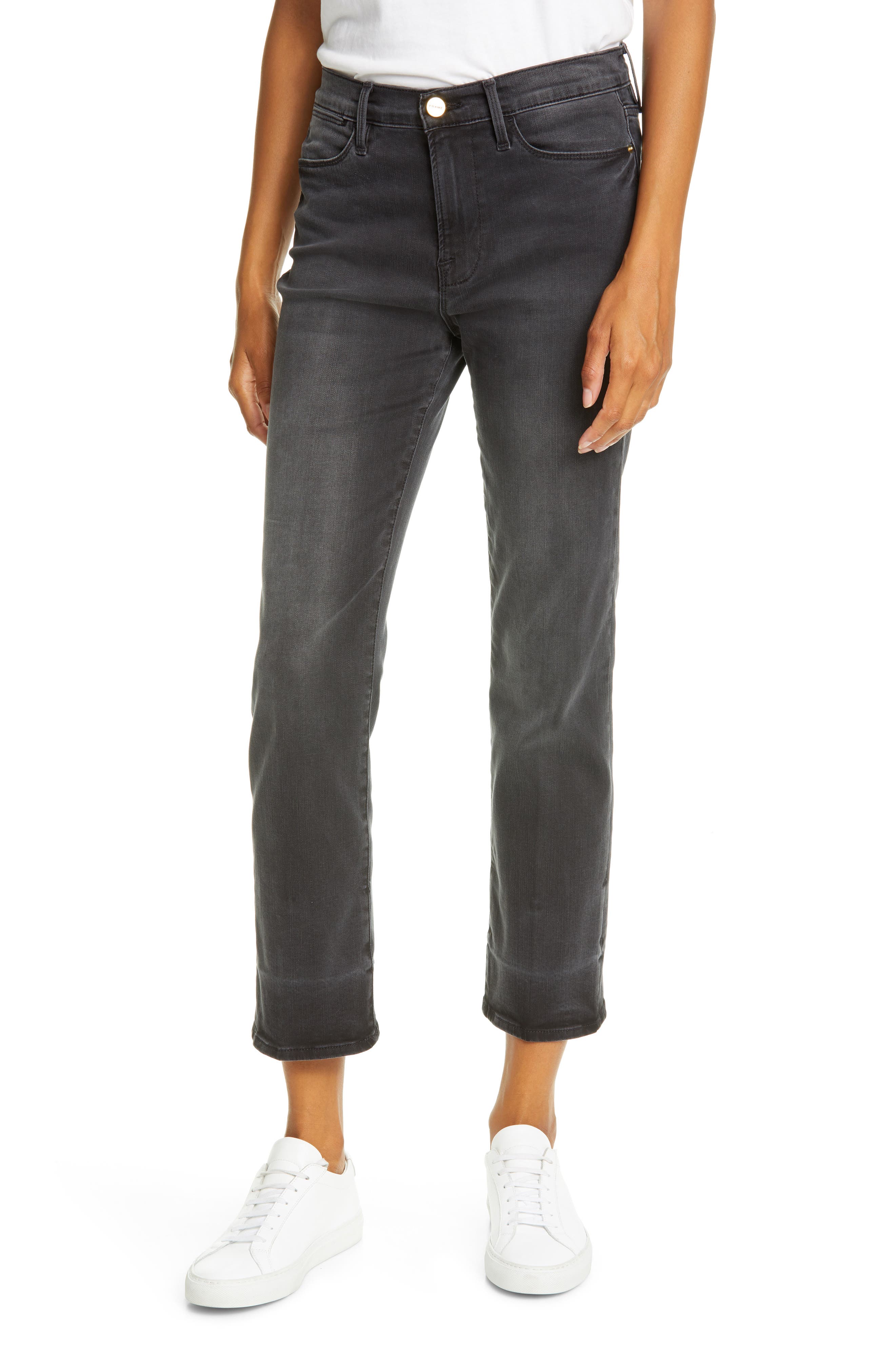 Frame Le High Straight Crop Jeans In Oxford1