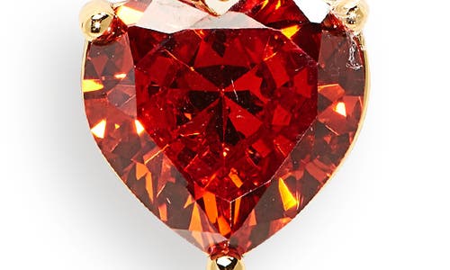 Kate Spade New York My Love Birthstone Heart Pendant Necklace In Garnet/gold