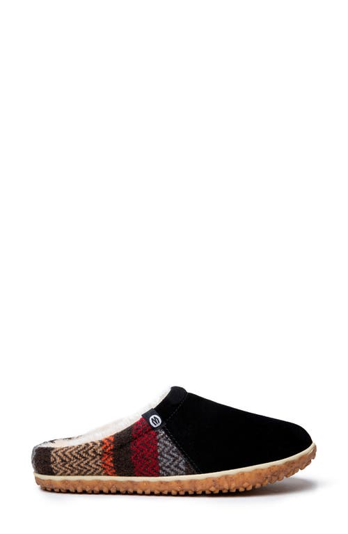 Minnetonka Tahoe Faux Fur Lined Slipper In Black Multi