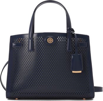 Tory Burch Small Robinson Perforated Leather Satchel