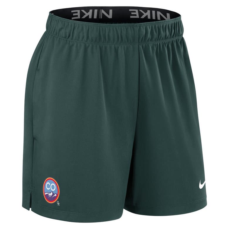 Shop Nike Green Colorado Rockies Authentic Collection City Connect Practice Performance Shorts