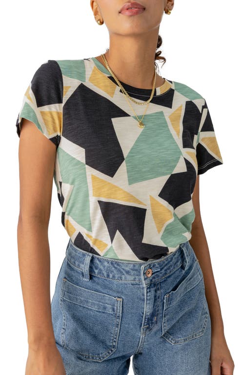 Shop Sanctuary The Perfect Geo Print Cotton Blend Knit Top In Kaleidoscope