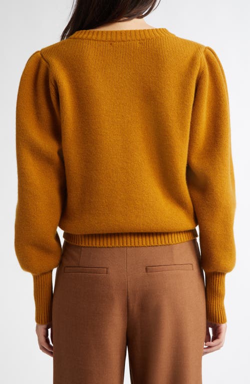 Shop Johnstons Of Elgin Cashmere Milano Stitch Sweater In Ochre