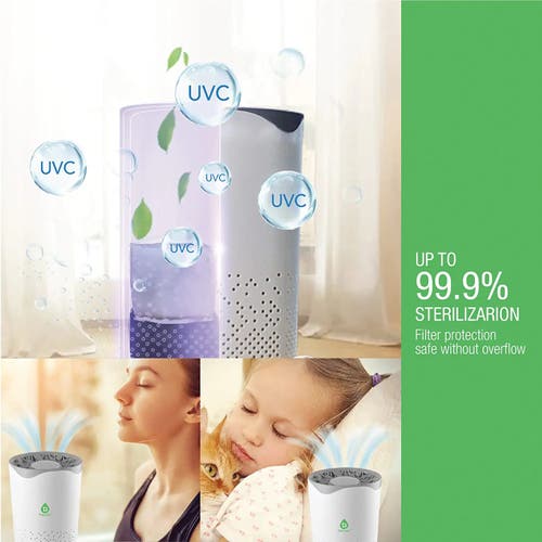 Pursonic Usb Powered True Hepa Air Purifier In White