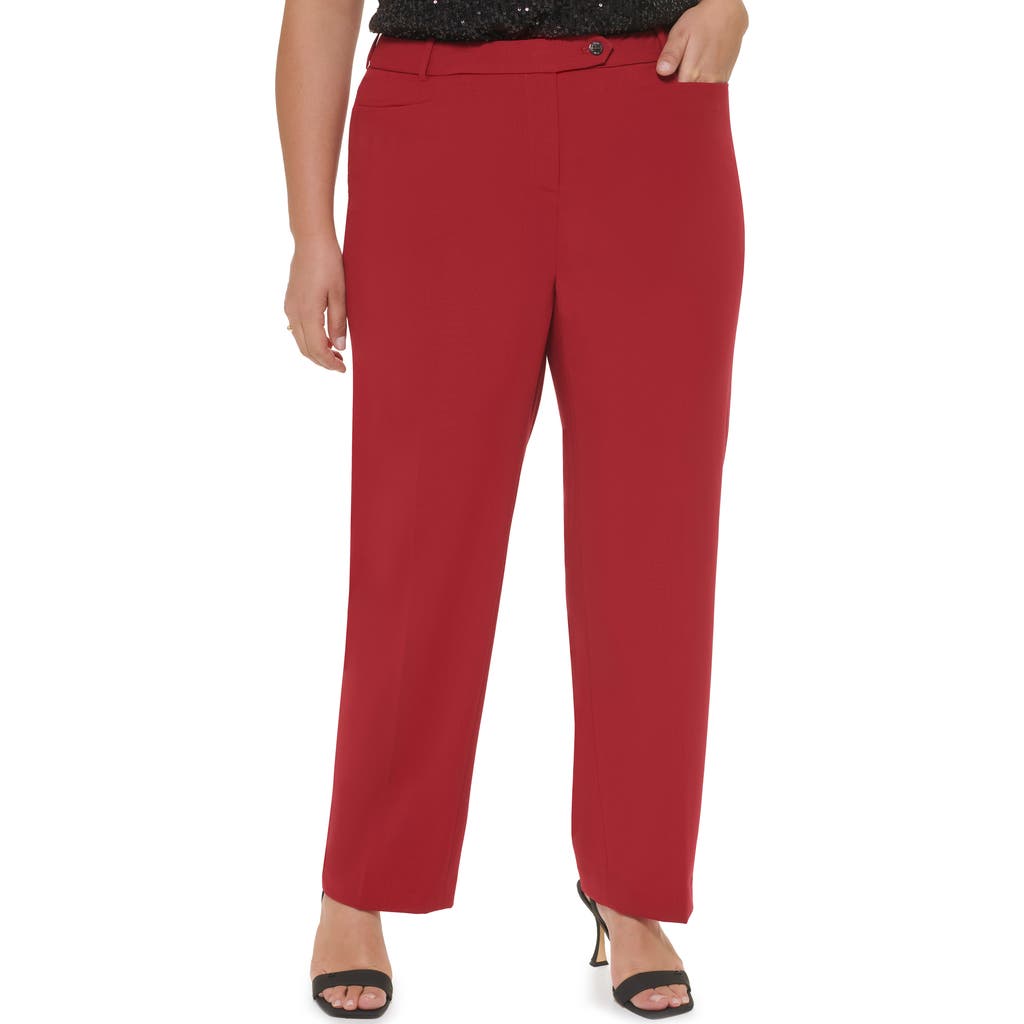 Calvin Klein Slim Fit Pants In Cranberry