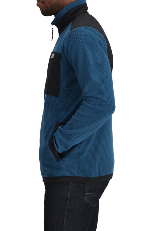 Shop Outdoor Research Trail Mix Colorblock Quarter Zip Pullover In Harbor/black